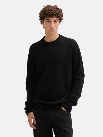 TOM TAILOR DENIM Pullover in Schwarz: Vorderseite