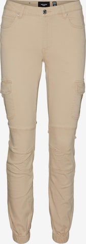 Slimfit Jeans cargo di VERO MODA in beige: frontale