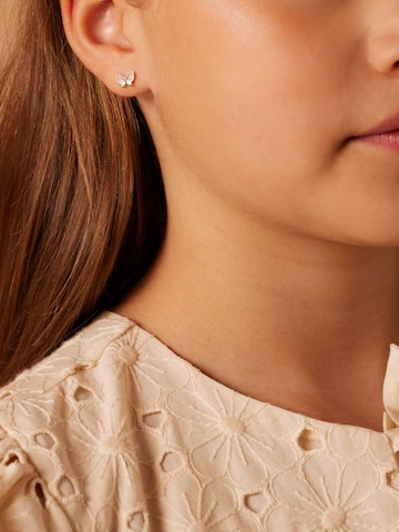 Boucles d'oreilles Lucardi en or : devant
