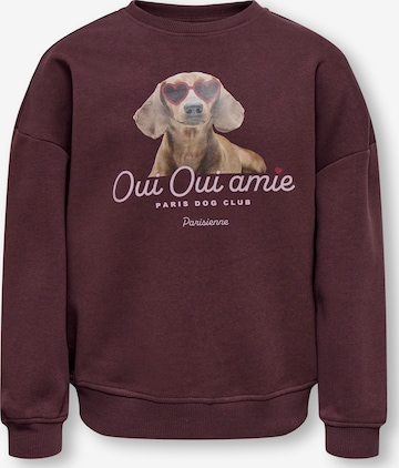 Sweat-shirt 'KOGBILA' ONLY GIRLS en marron : devant