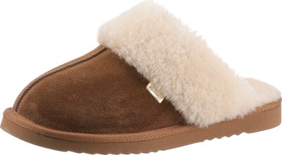 s.Oliver Pantoffel in braun / weiß, Produktansicht