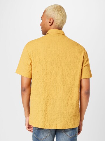 TOPMAN Regular fit Button Up Shirt in Yellow