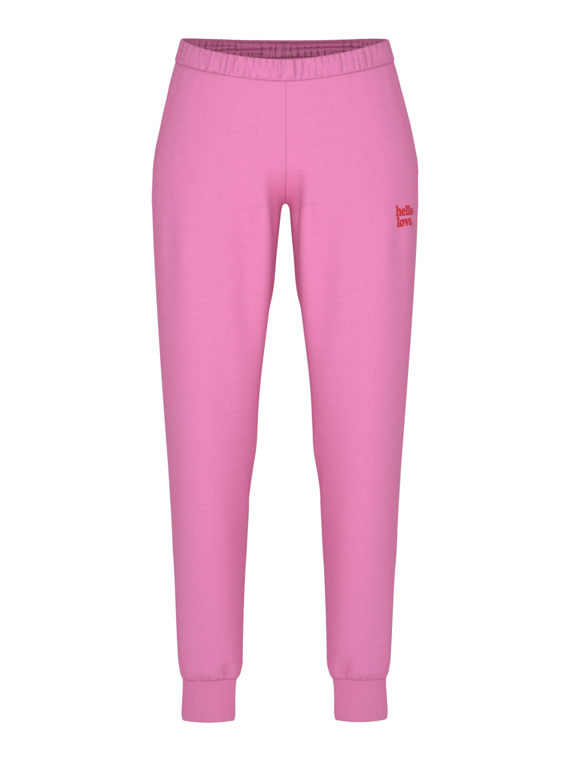 Mey Pyjamabroek 'Love' in Roze: voorkant