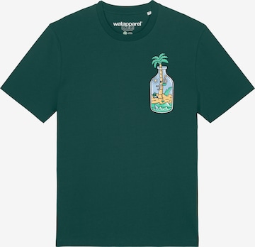 Watapparel Shirt 'Holiday in a bottle' in Green: front