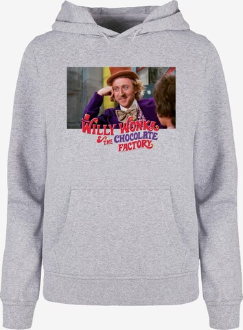 ABSOLUTE CULT Sweatshirt 'Willy Wonka And The Chocolate Factory - Condescending Wonka' in Grau: predná strana