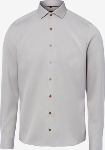 Finshley & Harding Slim Fit Hemd in Braun: Vorderseite