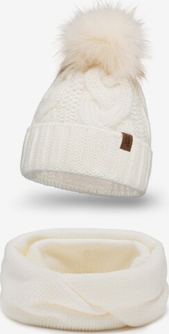 Bonnet '7014 Set' Vivisence en beige : devant