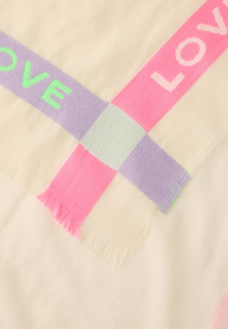 Zwillingsherz Scarf 'LOVE' in Beige