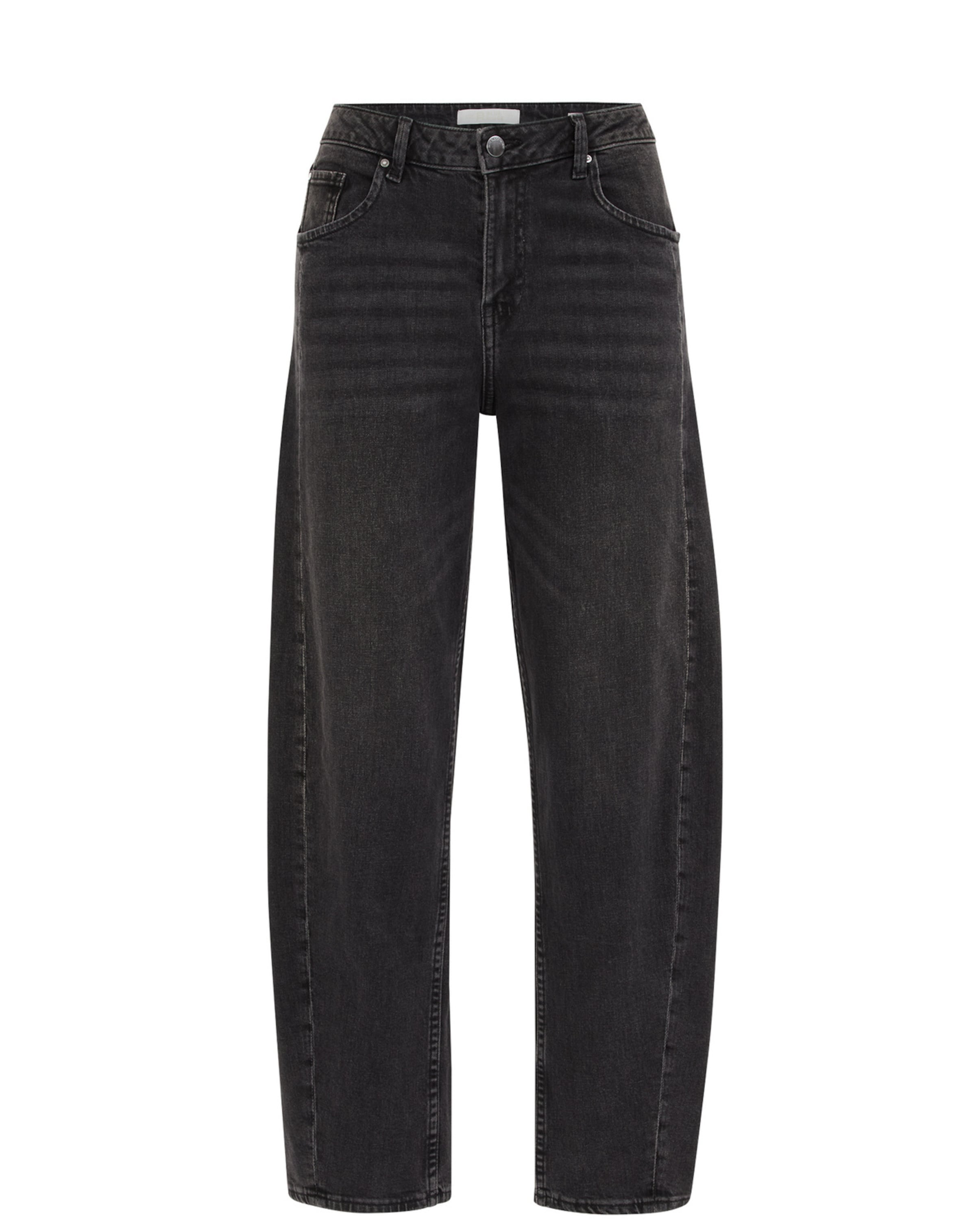 WE Fashion - Barrel Vaquero en negro: frente