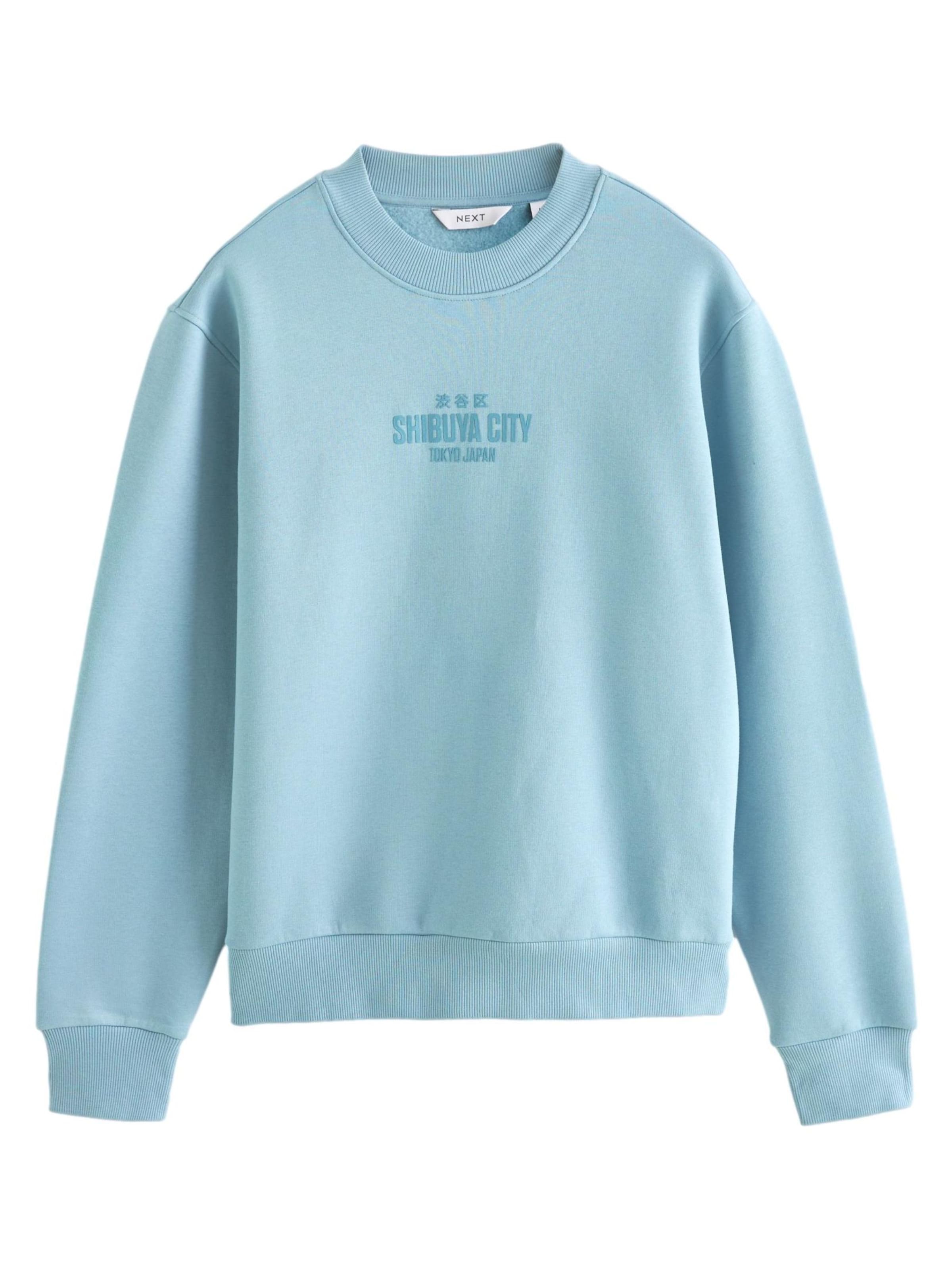Next Sweatshirt i blå: forside