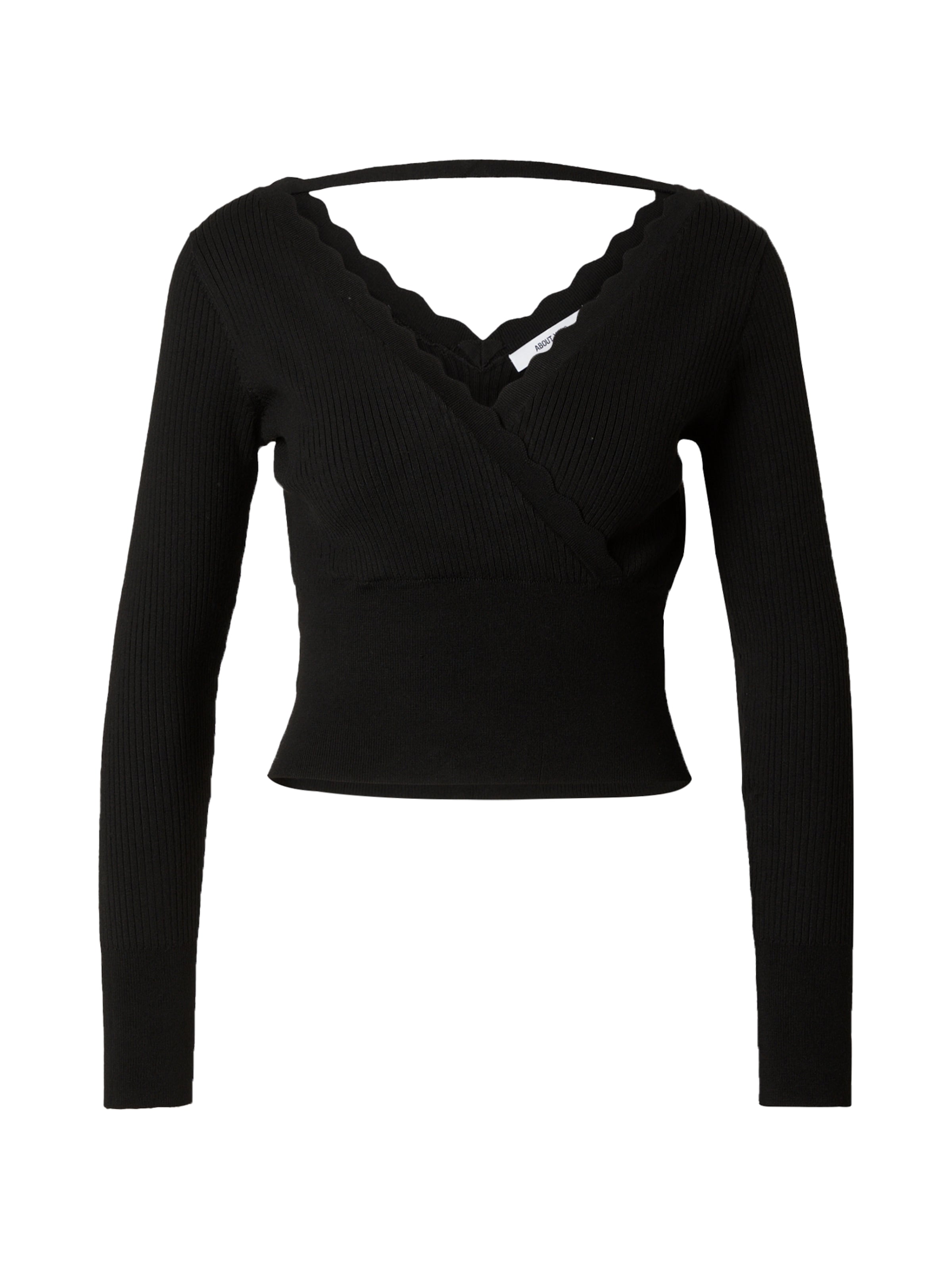 ABOUT YOU Свитер 'Ida' в Черный: спереди