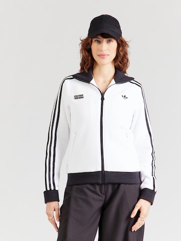 ADIDAS ORIGINALS - Sudadera con cremallera 'Adiluna Season 2 x Jennie' en blanco: frente