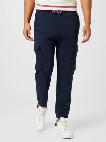 SCOTCH & SODA Tapered Cargo trousers in Blue: front