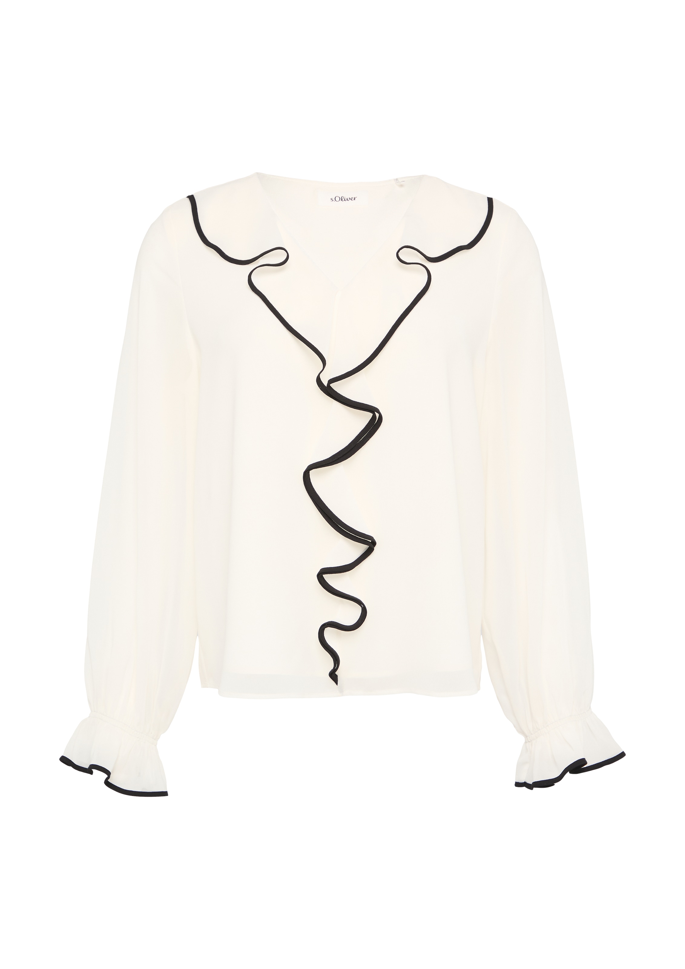 s.Oliver BLACK LABEL Bluse in Beige: Vorderseite