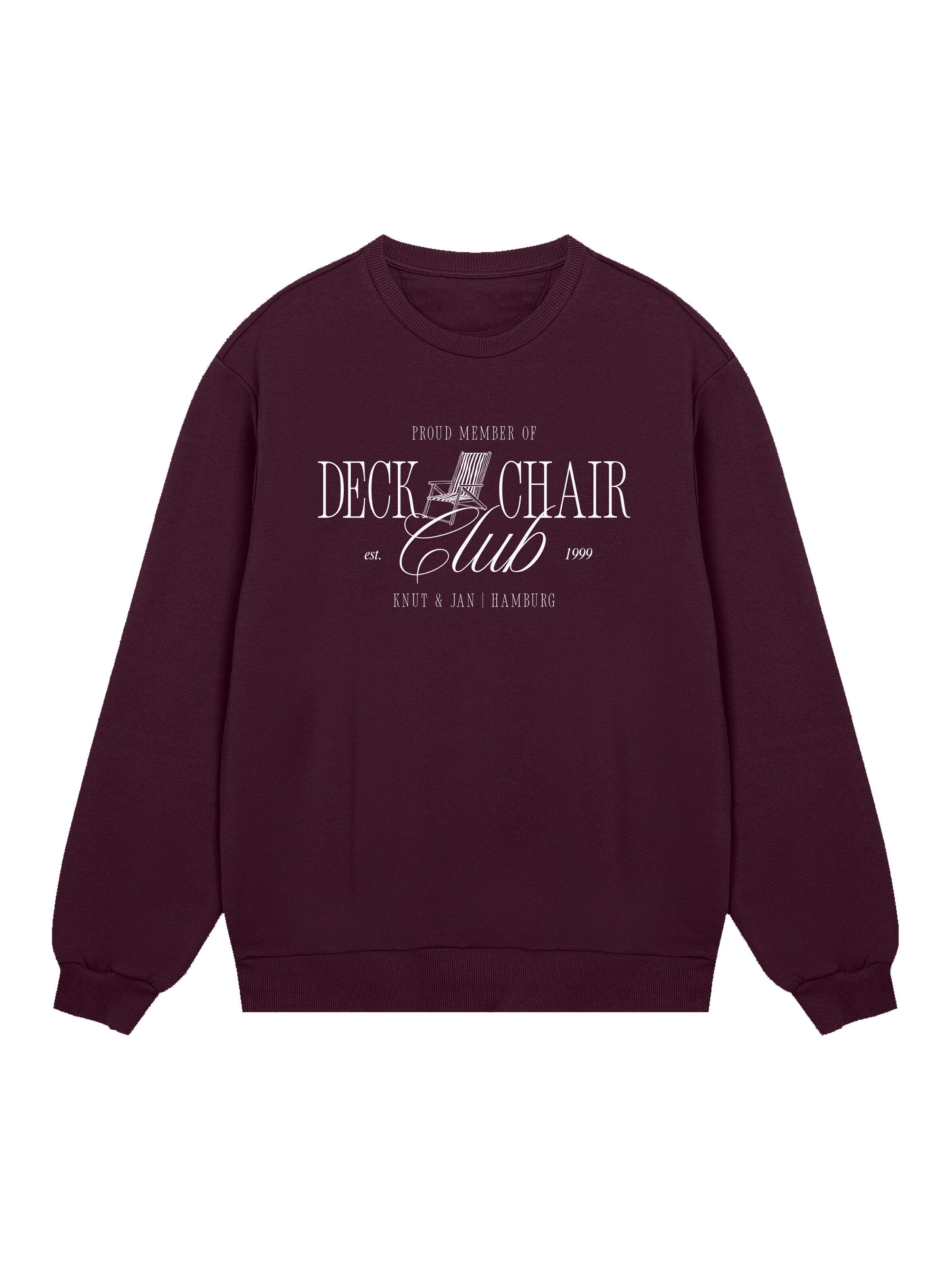 F4NT4STIC Sweatshirt 'Deck Chair Club Knut und Jan' in Red: front