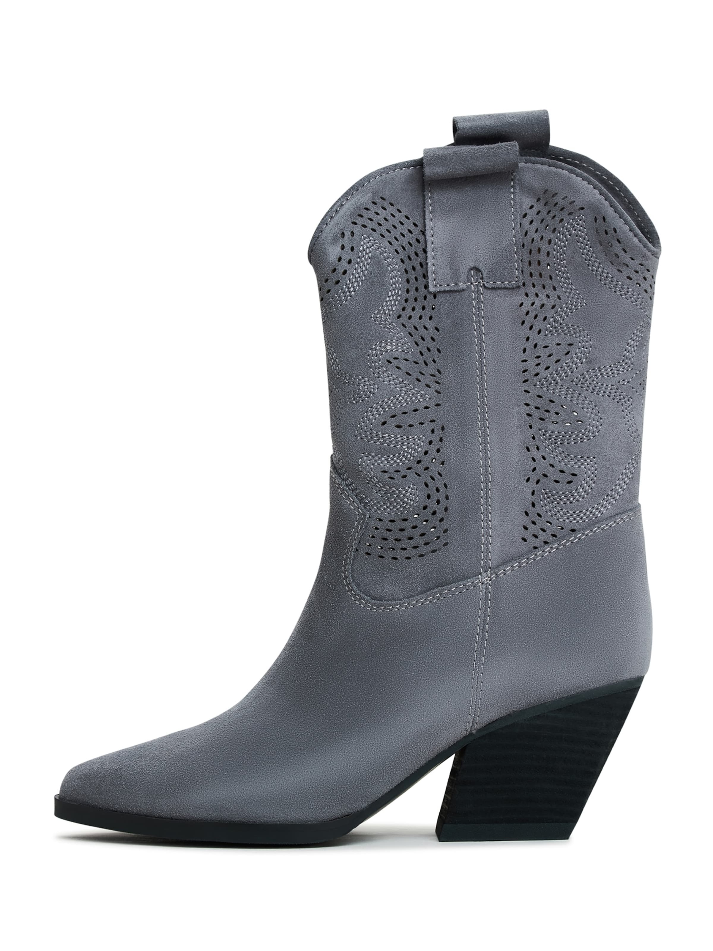 CESARE GASPARI Cowboystiefel in Grau: Vorderseite