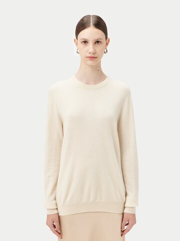 GOBI Cashmere - Jersey 'Women's Essential Cashmere Crewneck Sweater' en blanco: frente