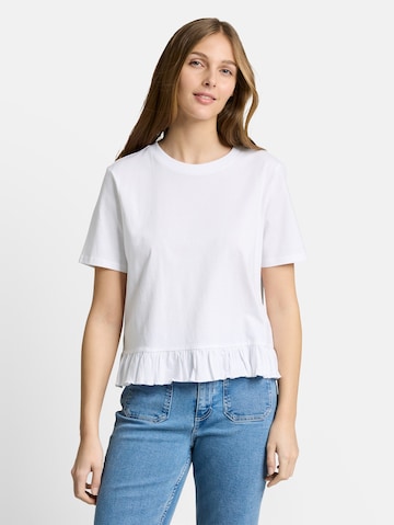 TOM TAILOR DENIM T-Shirt in Weiß: Vorderseite