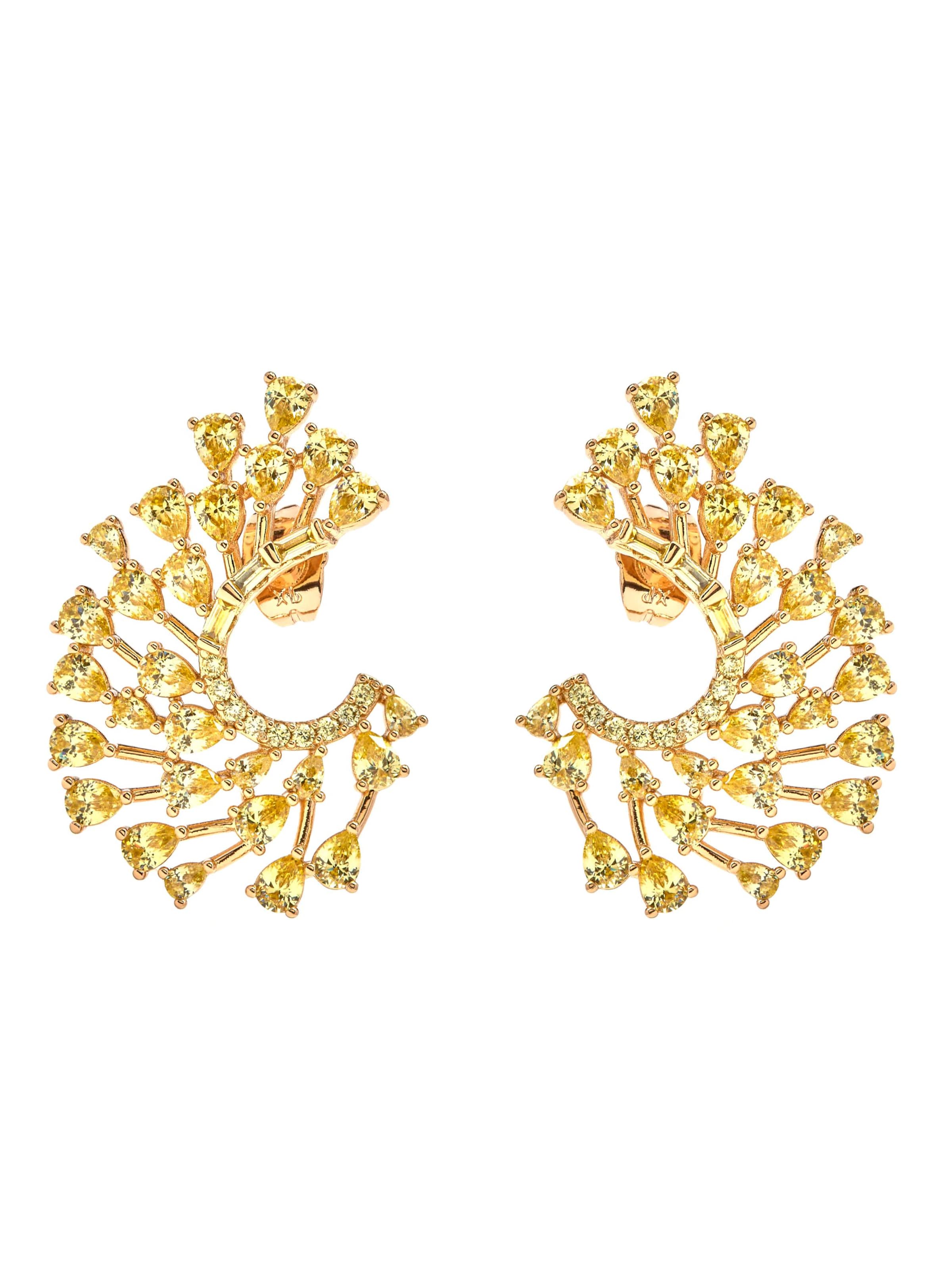 Luxenter Earrings 'Narbel' in Gold