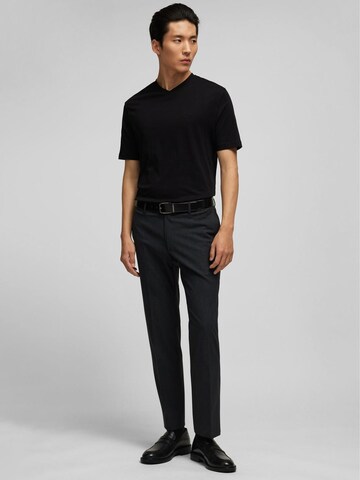 Daniel Hechter Shirt 'Daniel Hechter - Regular Fit -  Doppelpack Herren Kurzarm T-Shirt V-Neck/V-Ausschnitt (100902 76020)' in Black