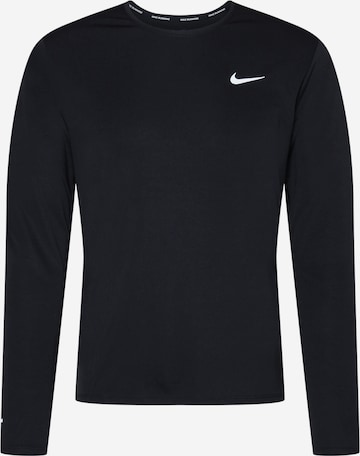 T-Shirt fonctionnel 'Miler' NIKE en noir : devant