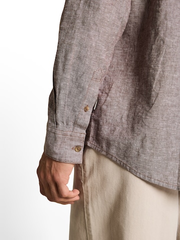 brūns TOM TAILOR Standarta piegriezums Krekls