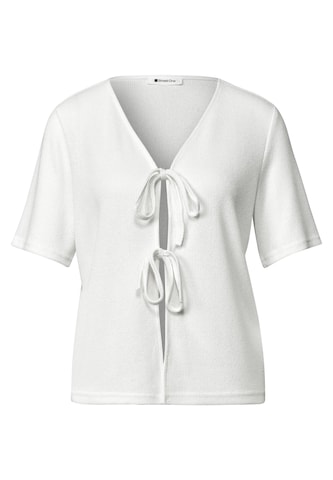 STREET ONE Knit Cardigan in White: front