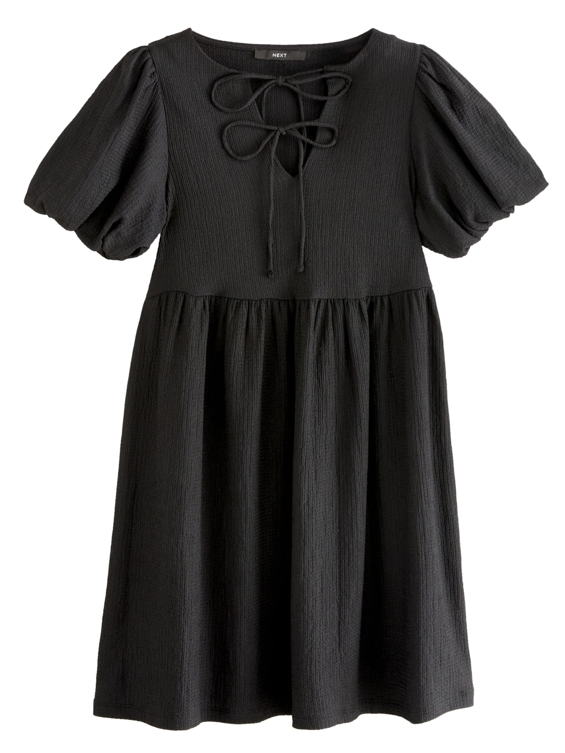Next Платье-рубашка в Черный: спереди