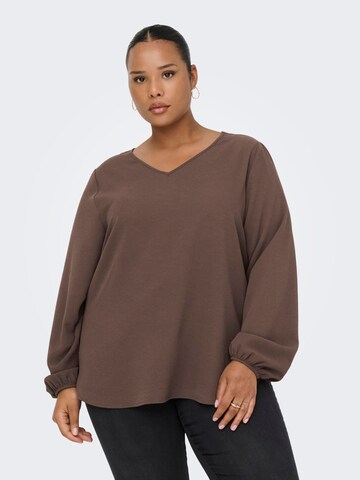 ONLY Carmakoma Top 'CARVICA' in Bruin: voorkant