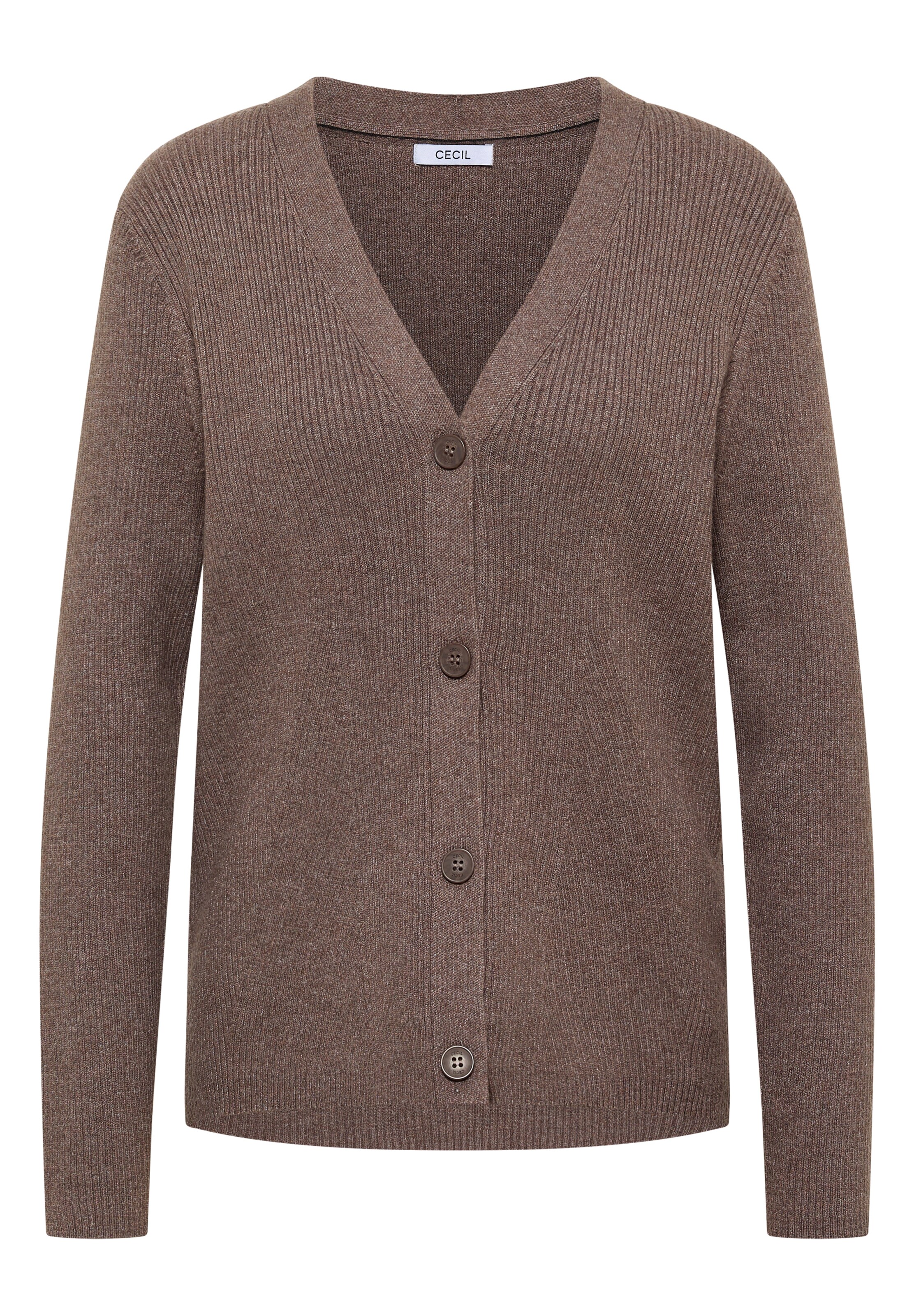 CECIL Knit Cardigan in Brown: front