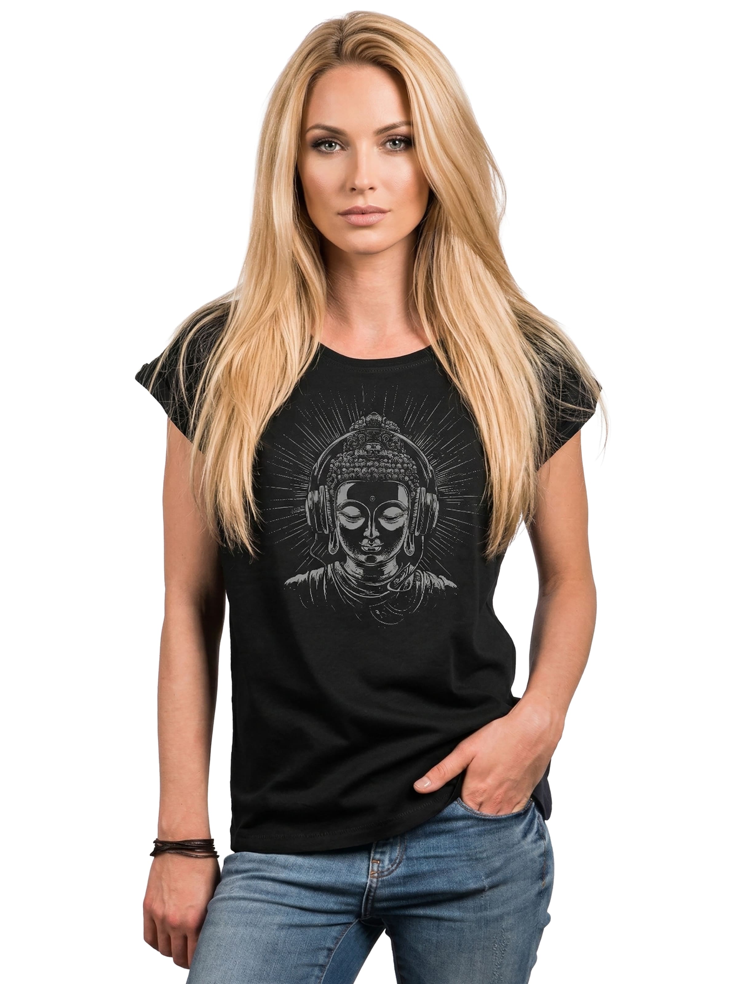 MAKAYA Shirt 'Buddha' in Black
