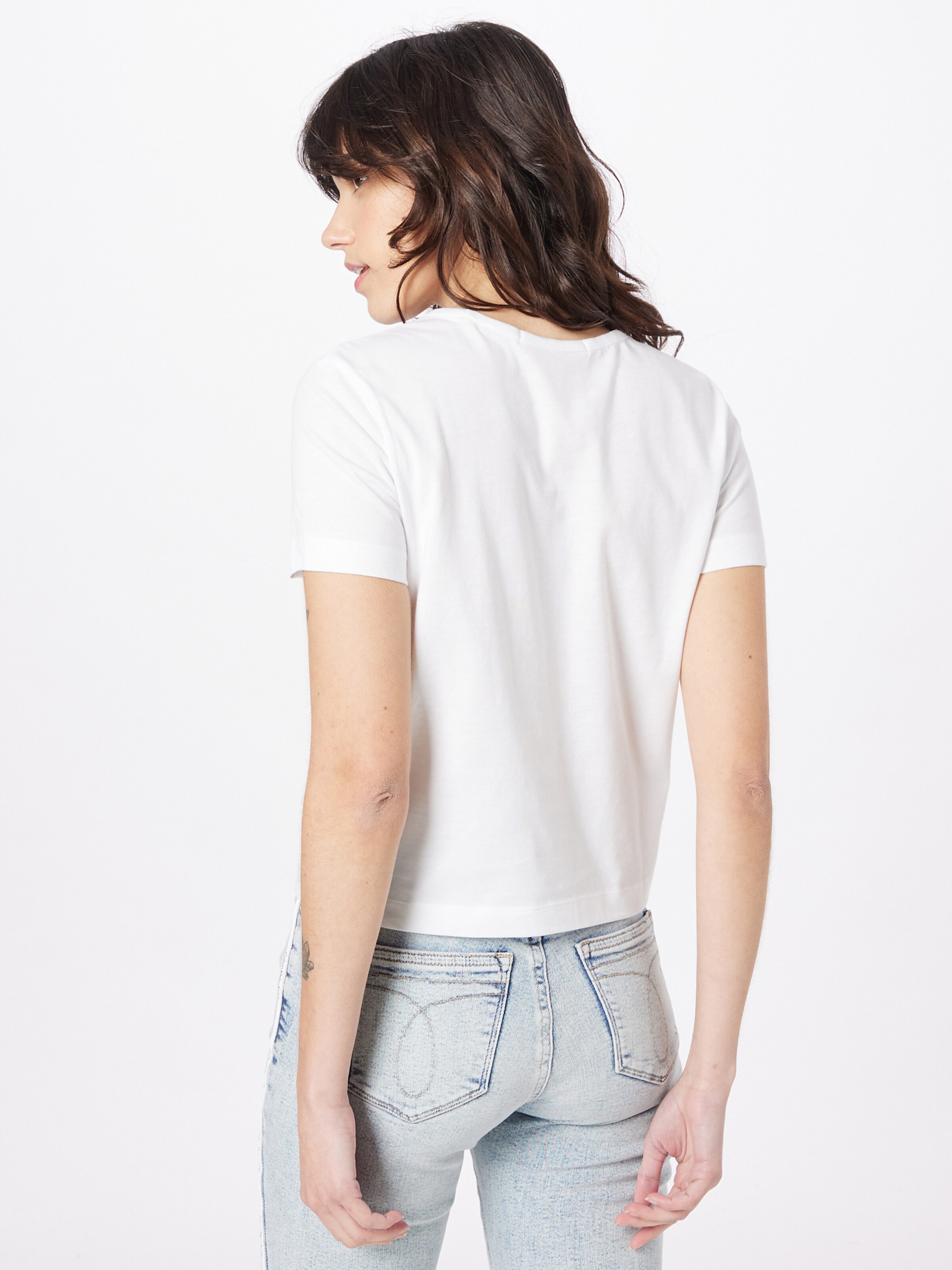 Balta Calvin Klein Jeans Marškinėliai | ABOUT YOU