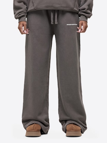 Good For Nothing Wide leg Broek in Grijs: voorkant