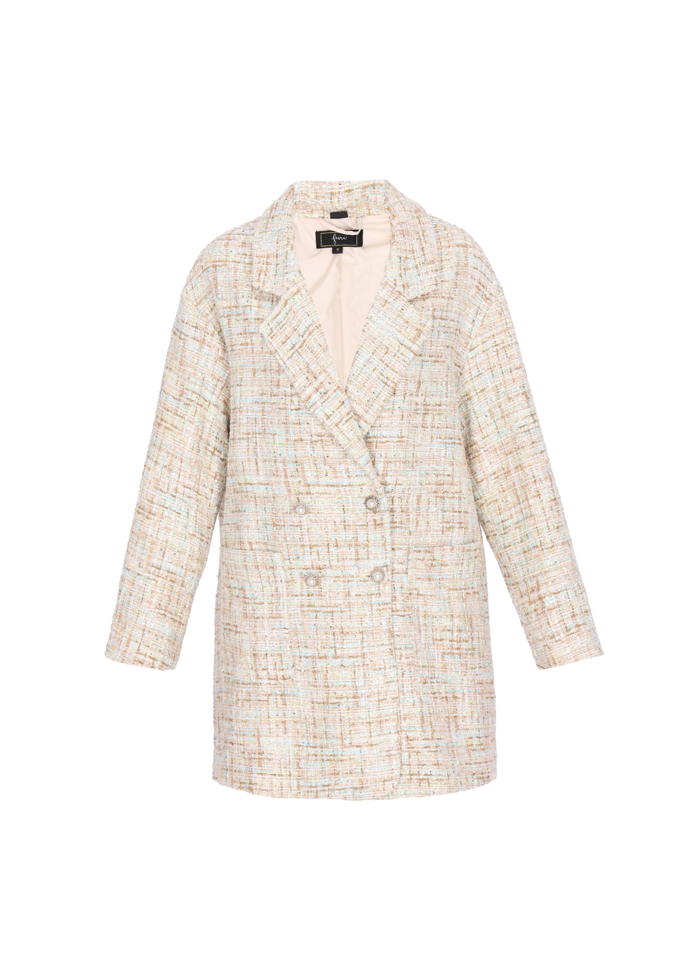 faina Between-seasons coat in Beige: front