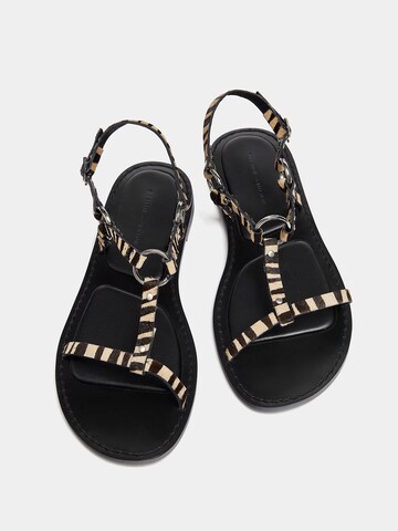 Pull&Bear Strap sandal in Brown