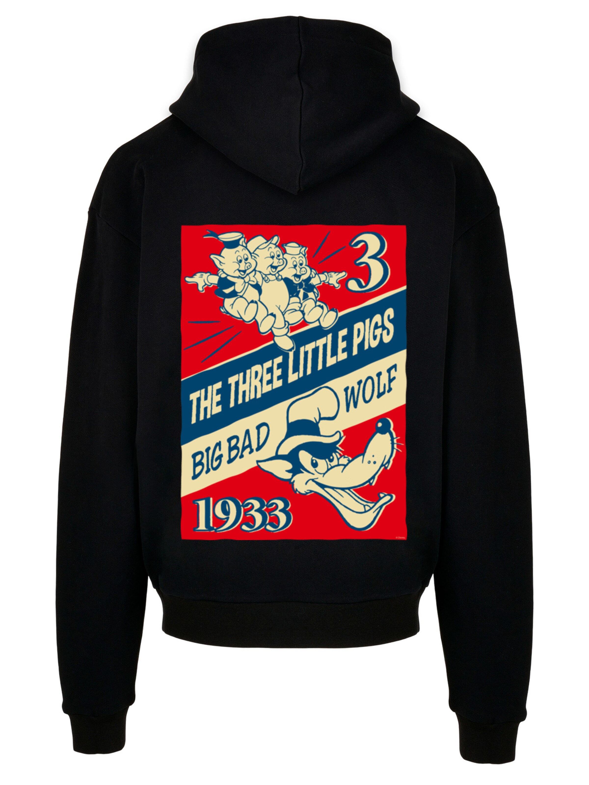 F4NT4STIC Sweatshirt in Zwart: voorkant