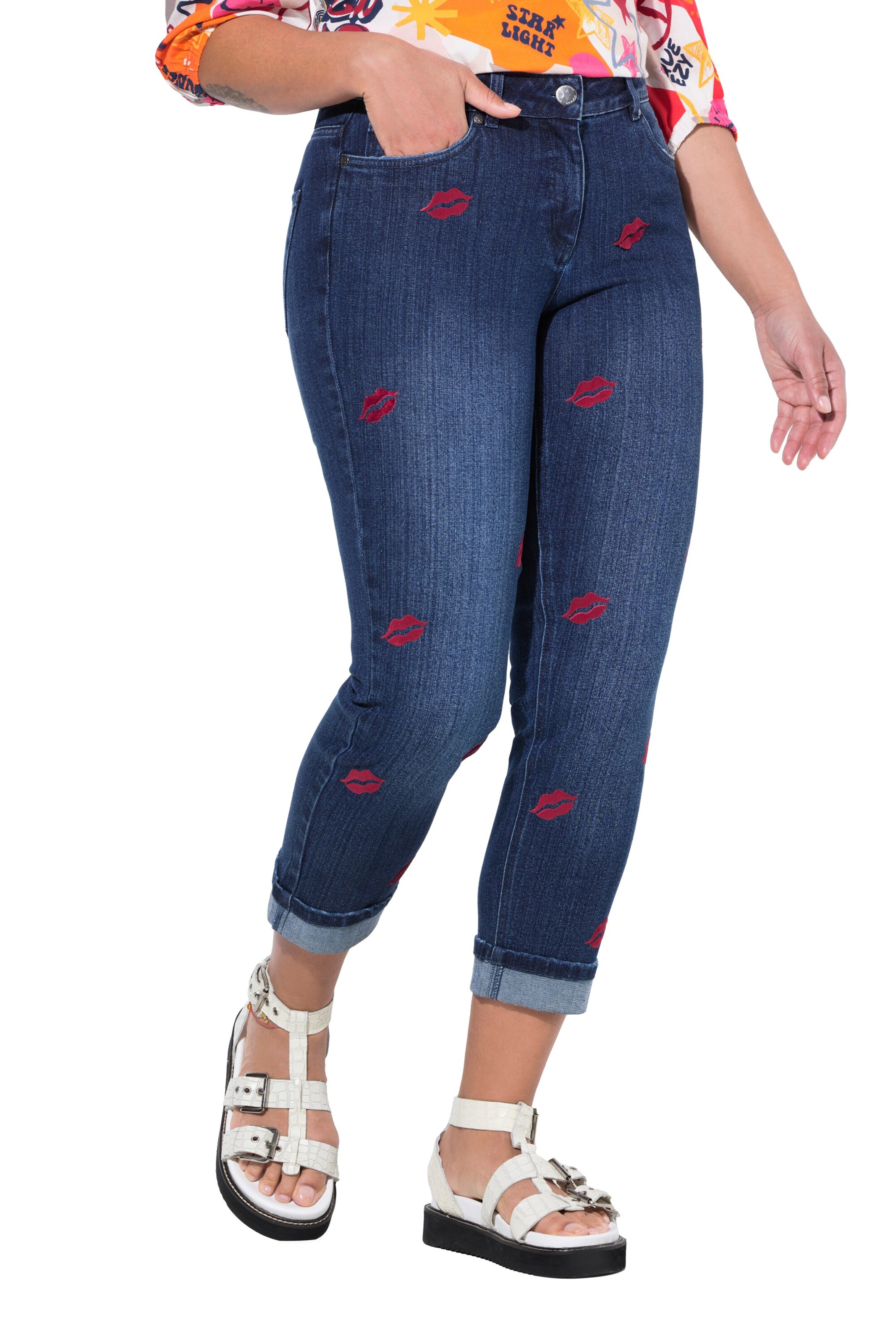 Angel of Style Slimfit Jeans in Blauw: voorkant