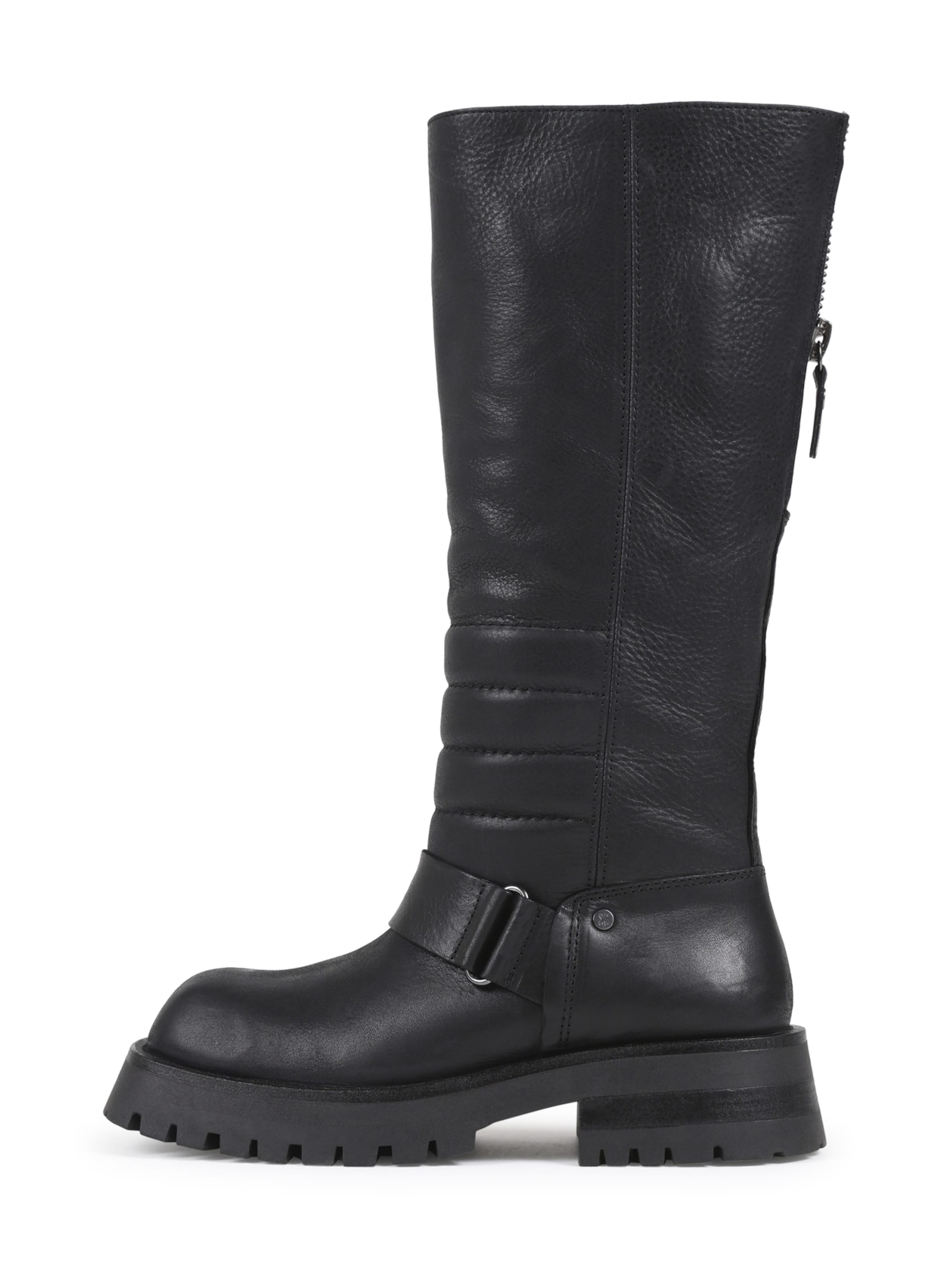 BRONX Ботуши 'Qui-Nn' в черно: отпред