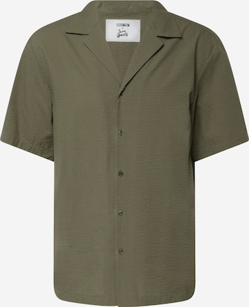 ABOUT YOU x Jaime Lorente Regular fit Button Up Shirt 'Nico' in Green: front
