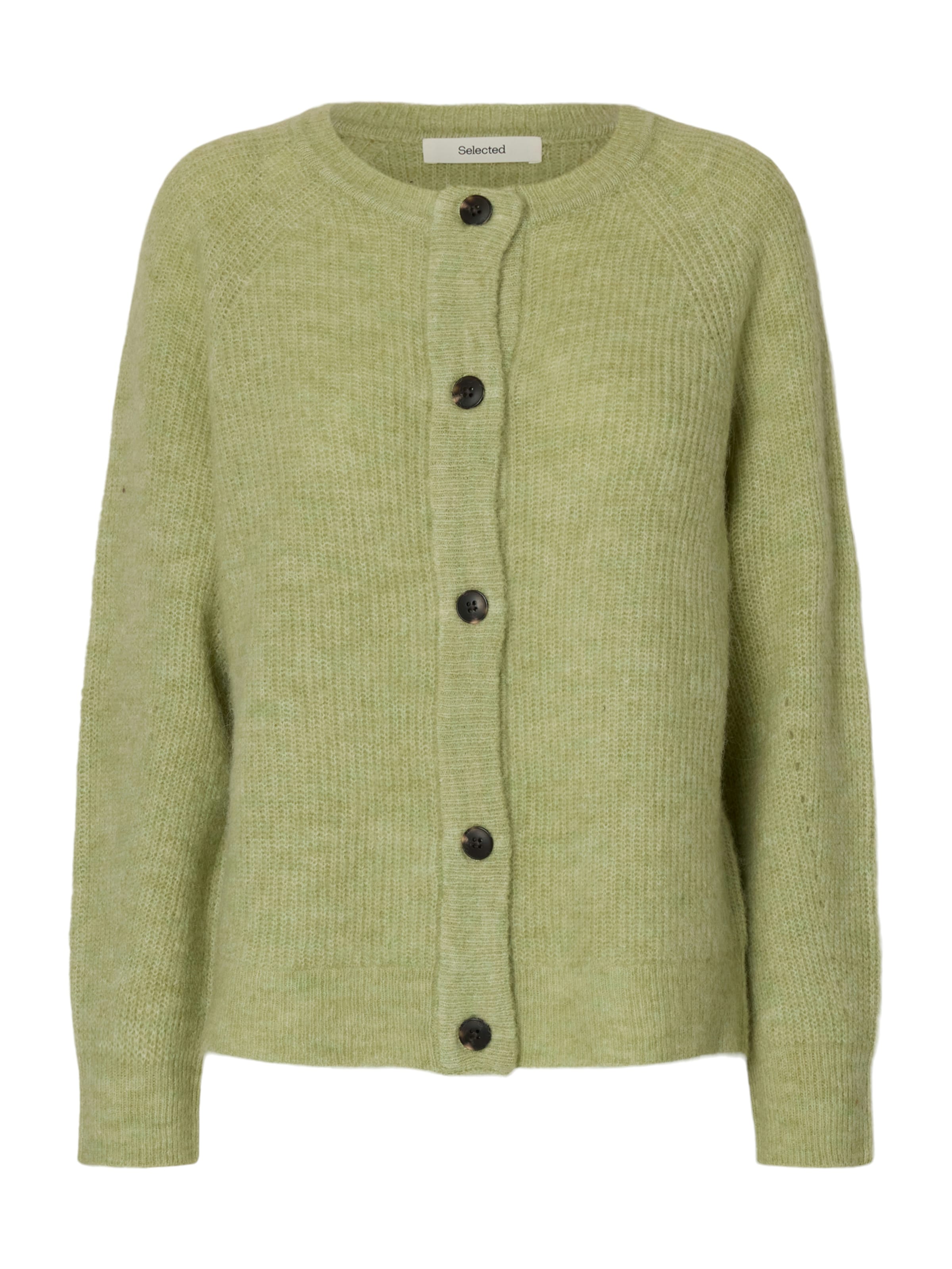 SELECTED - Casaco de malha 'SLFLULU' em verde: frente