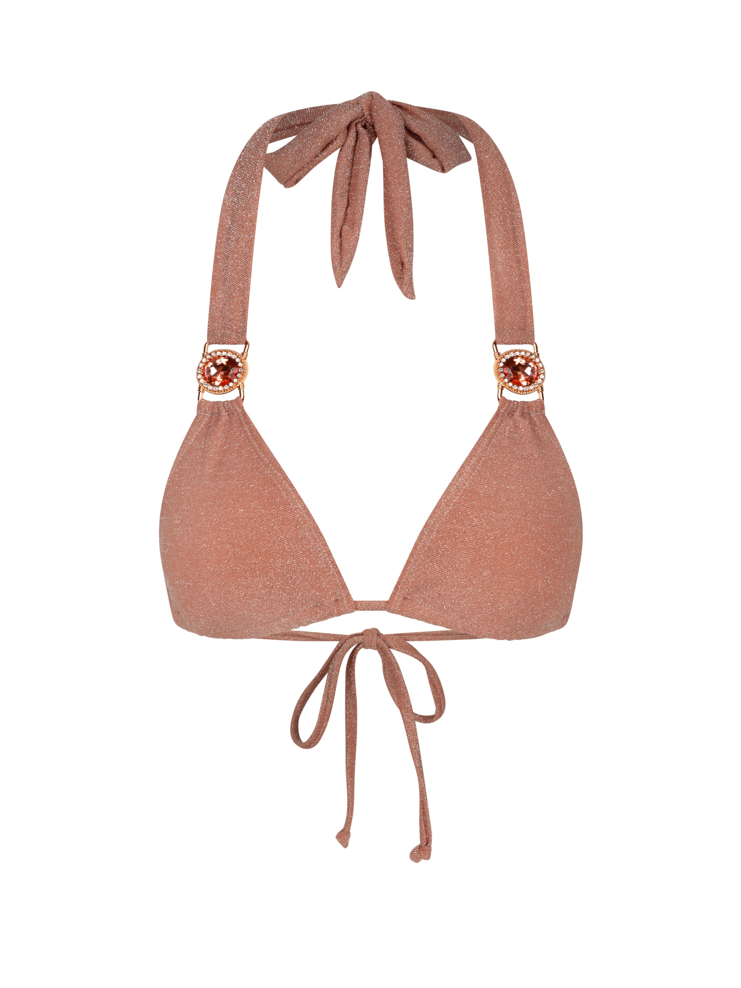 Moda Minx Triangle Bikini top 'Lumiere Amour' in Orange: front