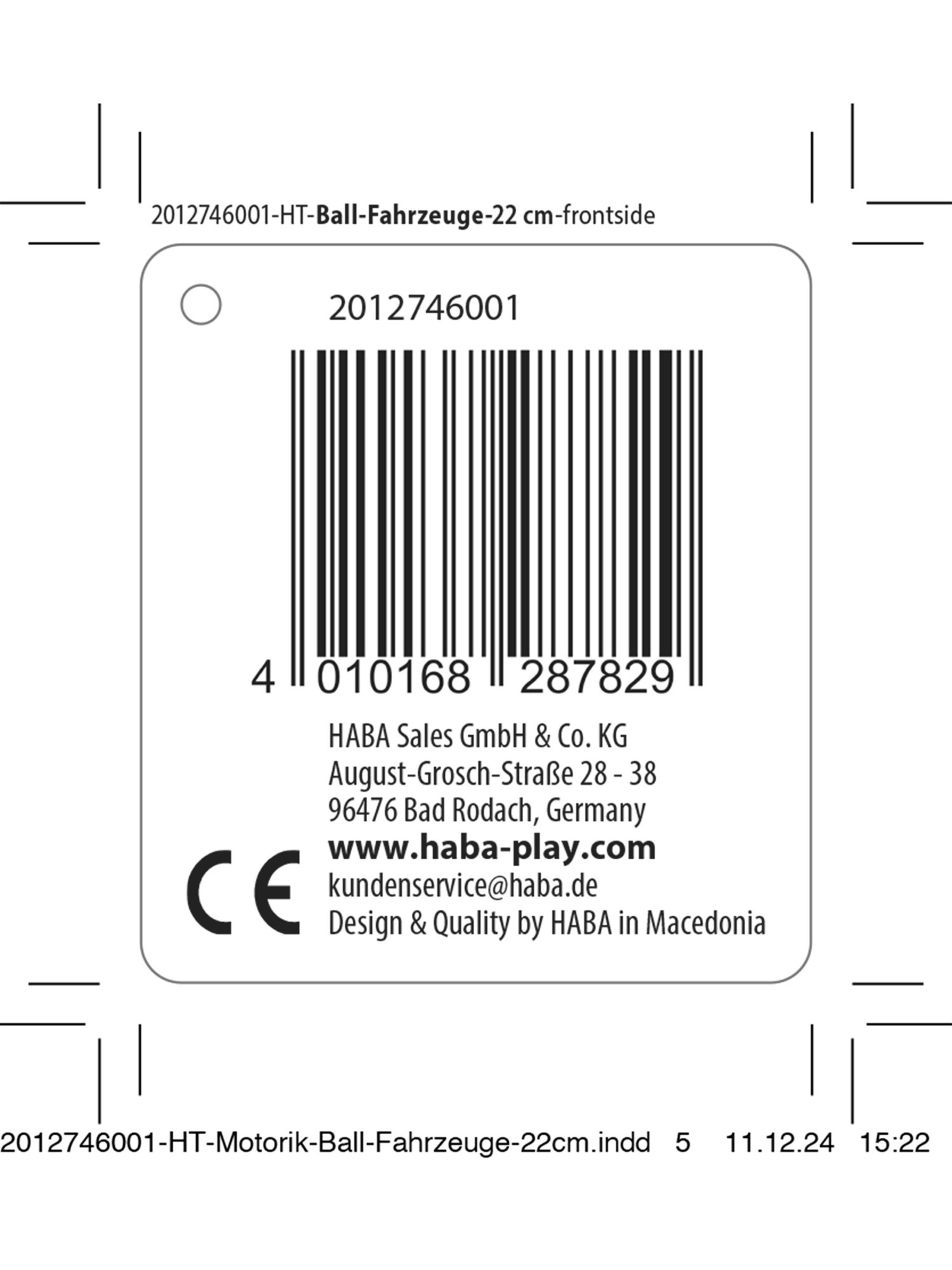 HABA Bal 'Bauernhof & Fahrzeuge' in Gemengde kleuren