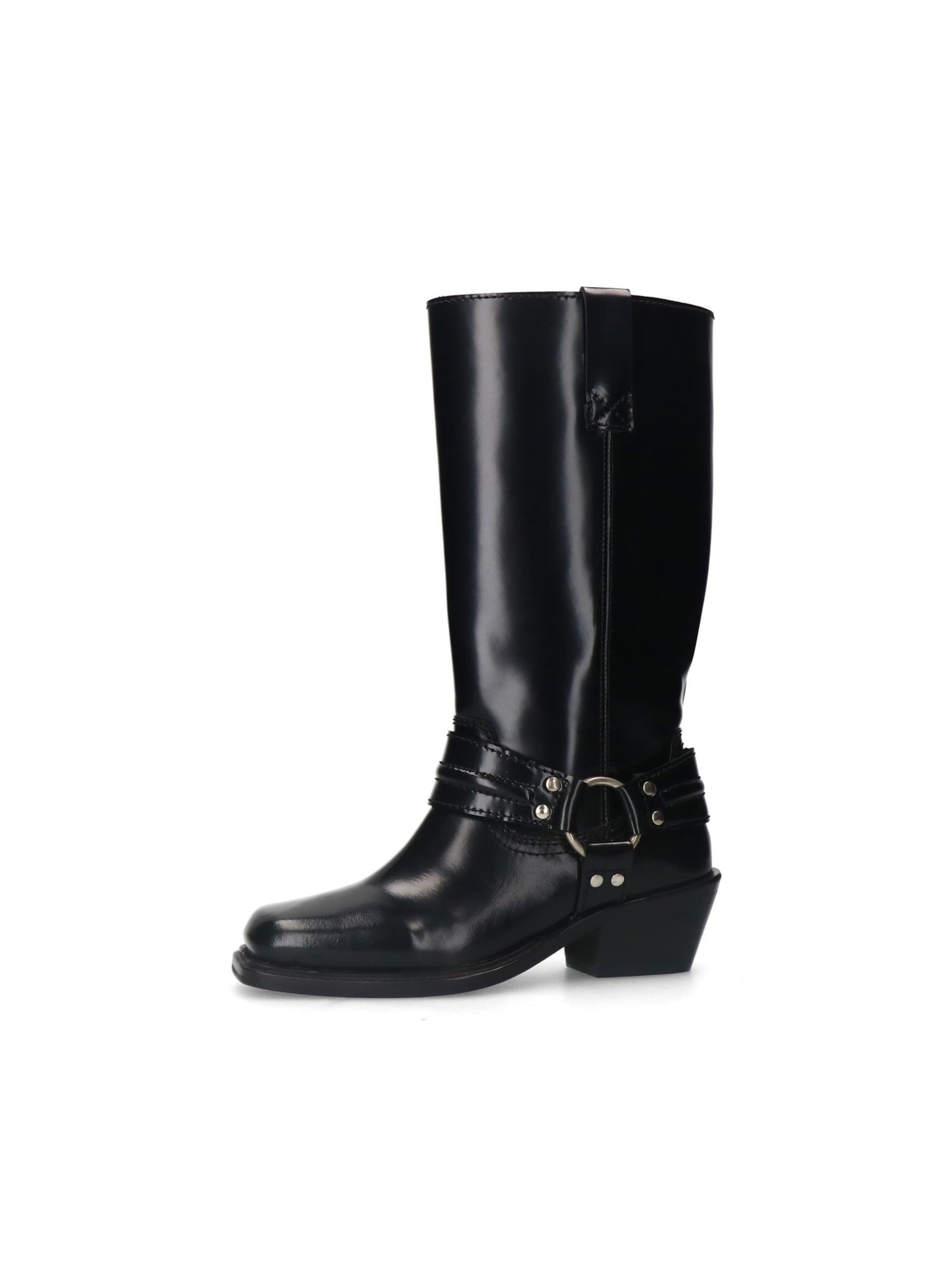 Bottes de cowboy SACHA en noir : devant