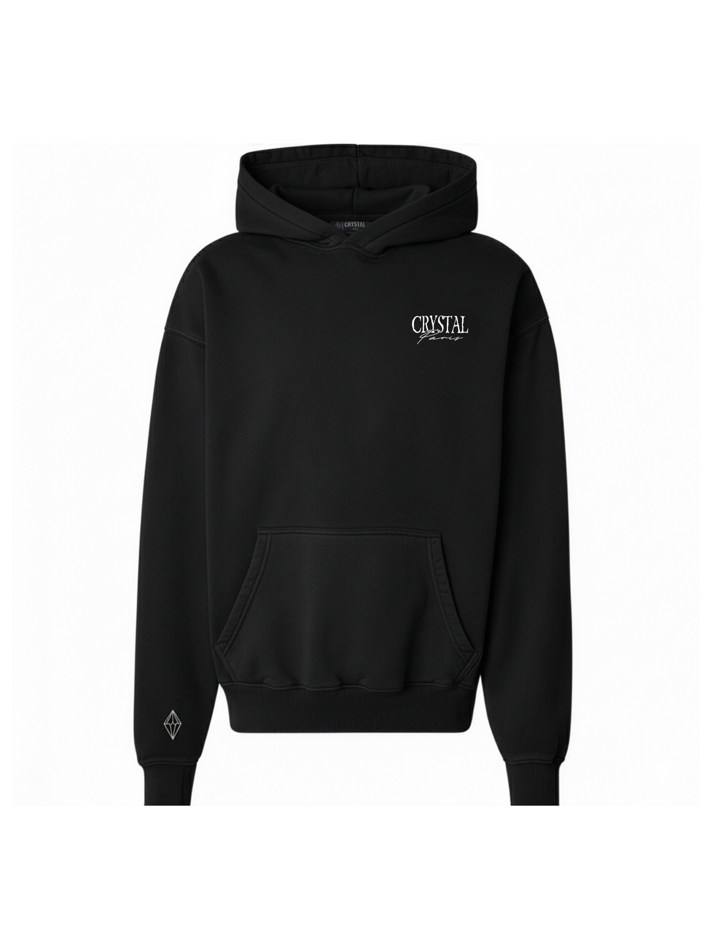 Crystal Paris Sweatshirt 'Dias' in Black: front