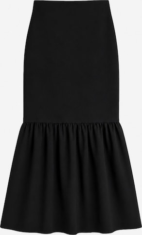 Gonna 'Flounced Crepe Skirt' di Touché Privé in nero: frontale