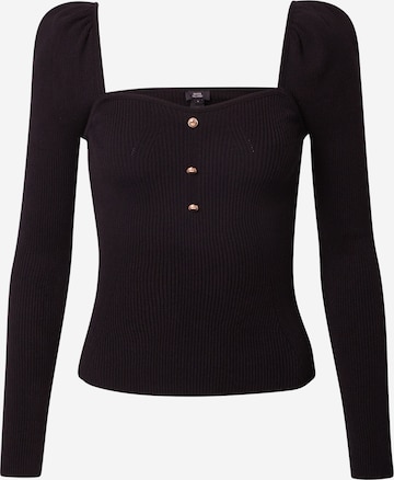 River Island Shirt 'Sweetheart' in Black: front