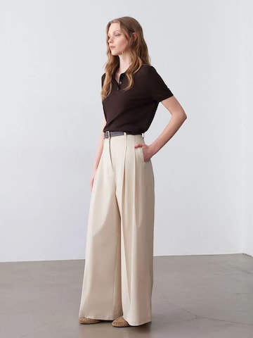 Wide leg Pantaloni di Dilvin in beige