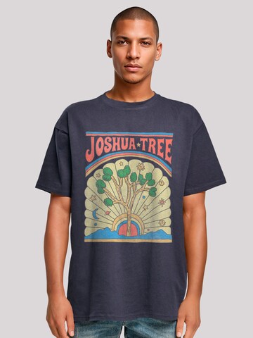 F4NT4STIC Shirt 'US National Parks Joshua Tree' in Blauw: voorkant