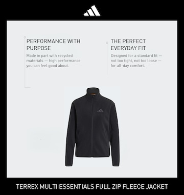 ADIDAS TERREX Athletic fleece jacket 'Essentials' in Black