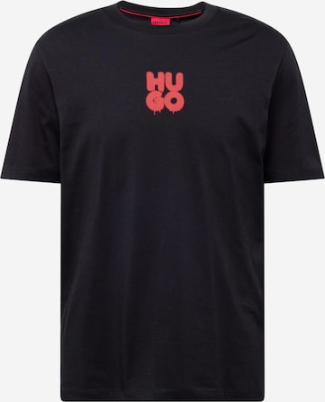 HUGO Red T-Shirt 'Decali' in Schwarz: predná strana